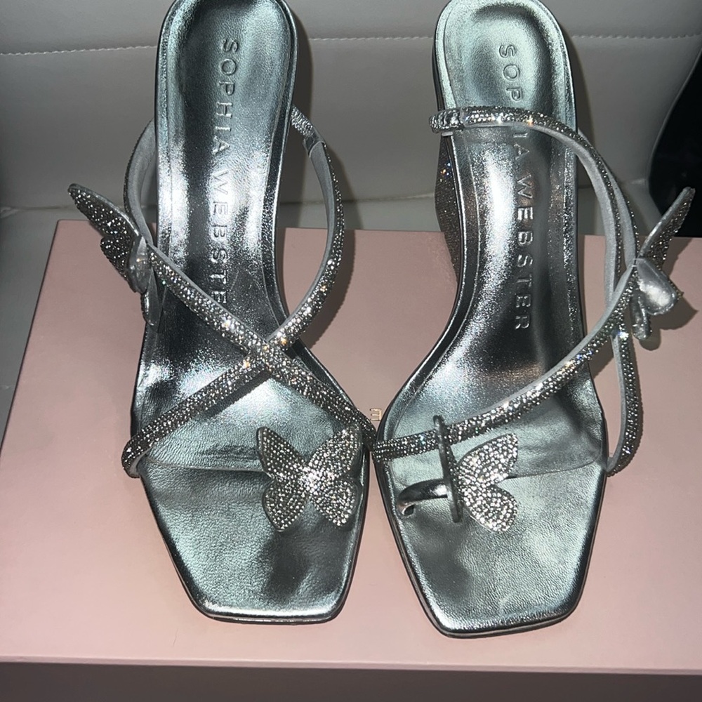 Vanessa Crystal Wedge silver